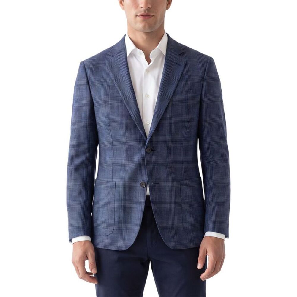 Corneliani Mens  Cc Collection Virgin Wool & Linen-Blend Jacket, Blue